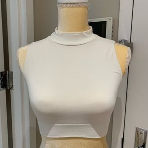 Bebe White Crop Top